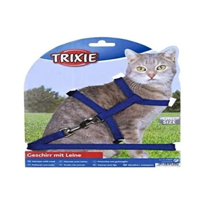 Afbeelding van Trixie 4185 kattenharnas met riem, nylon, 22 42 cm/10 mm, 1,25 m
