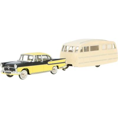 Afbeelding van Simca Vedette Chambord &amp; Caravan Hénon Norev Modelauto 1:43 1958 CL5711 Schaalmodel