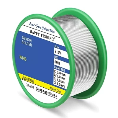 Afbeelding van Soldeertin, loodvrije soldeertin met harskern (Sn99 Ag0,3 Cu0,7/0,8mm,50g)