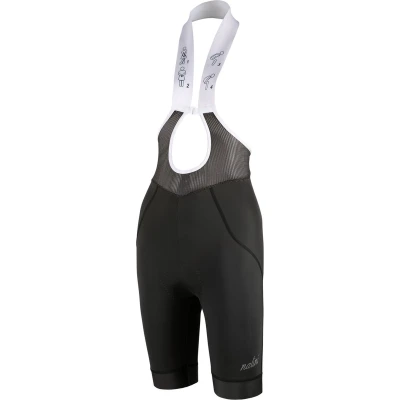 Afbeelding van Nalini Dames Fietsbroek kort Met Bretels Koersbroek Wielrenbroek Zeem Zwart NEW LADY VENTURE BIB L