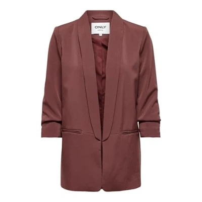 Afbeelding van ONLY blazer ONLELLY met plooien brique