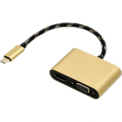 Afbeelding van ROLINE GOLD Display Adapter USB Type C VGA + HDMI