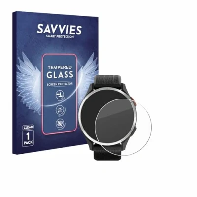 Afbeelding van Savvies Panzerglas Displayschutz 9H Schutzglas Glas Klar Transparent, Smartwatch beschermfolie, Transparant
