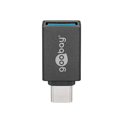 Afbeelding van Goobay 51595 tussenstuk voor kabels USB A C Grijs