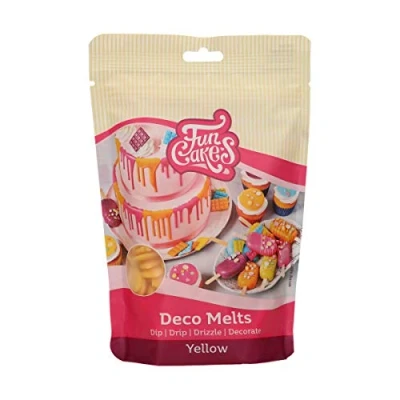 Afbeelding van FunCakes Deco Melts Smeltsnoep Candy Smeltchocolade Geel 250g