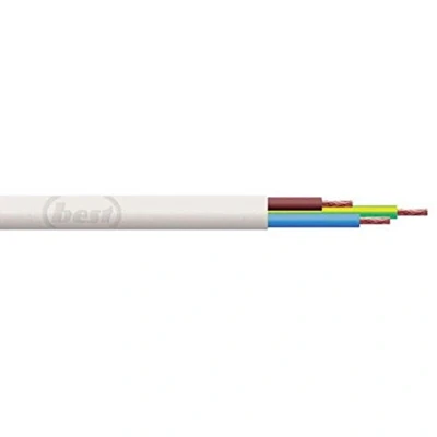 Afbeelding van Bulk Hardware BH01453 0,5 mm ronde 3 aderige kabel 2183Y, 5 meter wit, m