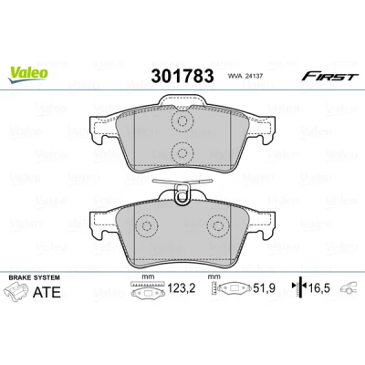 Afbeelding van Valeo Remblokset 301783
