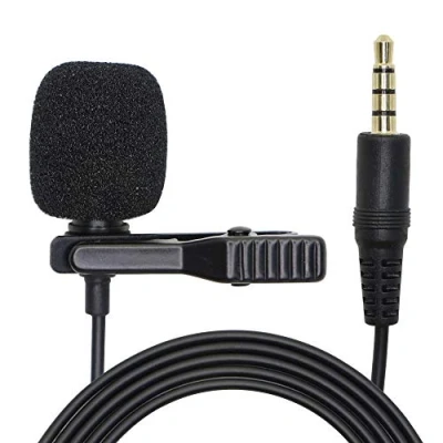 Afbeelding van Lavalier microfoon, clip on professionele omnidirectionele revers mini microfoon compatibel met pc/MacBook smartphones voor het opnemen van YouTube, videoconferentie, podcast 5FT