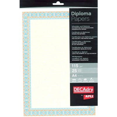 Afbeelding van APLI OSD4053 Gecertificeerd papier oranje en blauw A4 115 g 25 vellen