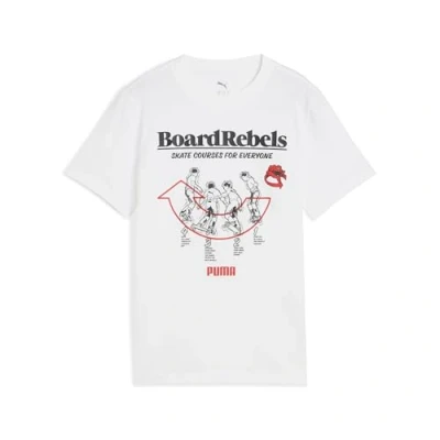 Afbeelding van Puma MID90S Graphic TEE Unisex Tshirt print voor kinderen, Maat: 140, White