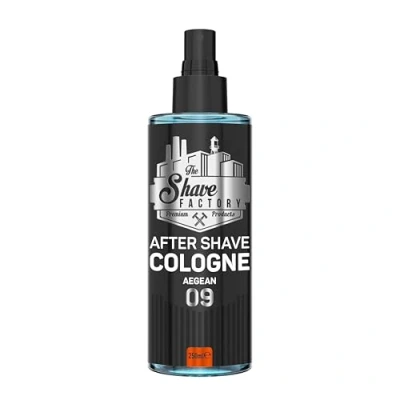 Afbeelding van The Shave Factory After Cologne een Geurige Essentie voor Onberispelijke Verzorging Na Het Scheren Langdurige Sensatie van Frisheid en Comfort (250ML, 09 Aegean)