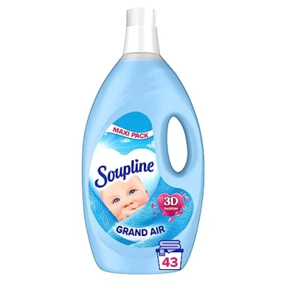 Afbeelding van SOUPLINE Verdunde 3D Grand Air wasverzachter Actieve koude formule 92% ingrediënten van natuurlijke oorsprong 2,85 l fles