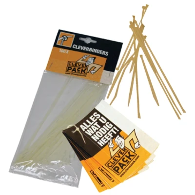 Afbeelding van Inbindstrip CleverPack cleverbinder kabel 10/20cm wit 100 stuks