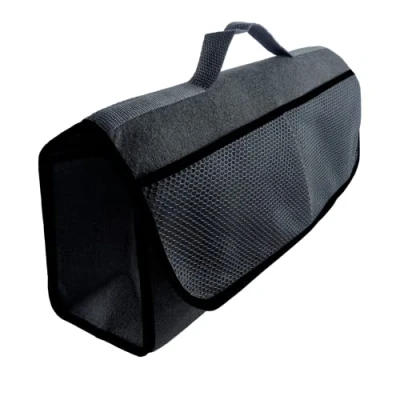 Afbeelding van L &amp; P Car Design Kofferbaktas, organizer, autotas, auto, kofferbak, gereedschapstas, opbergtas met klittenbandsluiting (zwart)