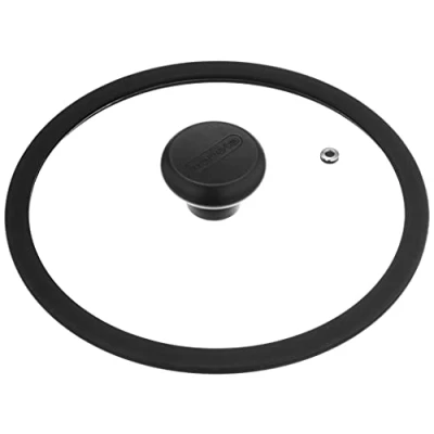 Afbeelding van Moneta Etnea glazen deksel, siliconen rand, transparant, diameter 20 cm