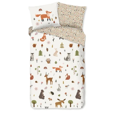 Afbeelding van Good Morning United dekbedovertrek 1 persoons (140x200/220 cm + sloop) Off White