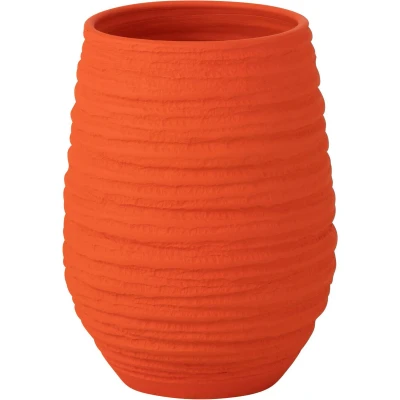 Afbeelding van J Line bloempot Fiesta keramiek oranje medium