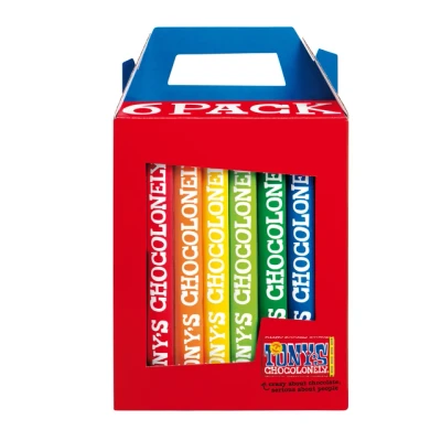 Afbeelding van Chocolade Tony&#039;s Chocolonely Rainbowpack Classic 6 repen à 180gr