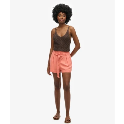 Afbeelding van Superdry Desert Paper Bag Shorts Dames Maat 34