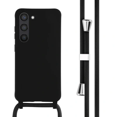 Afbeelding van Samsung Galaxy S23 Hoesje Siliconen en TPU (zacht) iMoshion Softcase/Koordhoesje/Backcover Zwart Telefoonhoesje