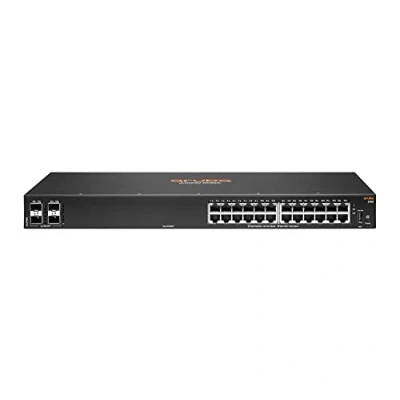 Afbeelding van HPE Aruba 6100 24G 4SFP+ Schakelaar (28 Havens), Netwerkschakelaar, Zwart