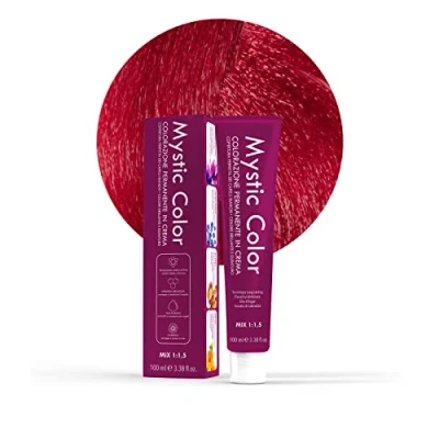 Afbeelding van Mystic Color Permanent Cream Coloring with Argan Oil and Calendula Long Lasting Hair Intense Red Blonde 7.66 100ml