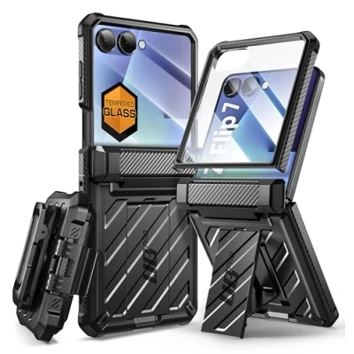 Afbeelding van Supcase UB Pro Case geschikt voor Samsung Galaxy Flip 7 hoesje met screenprotector Zwart