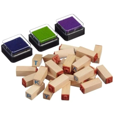 Afbeelding van Small Foot Houten Stempelset Letters