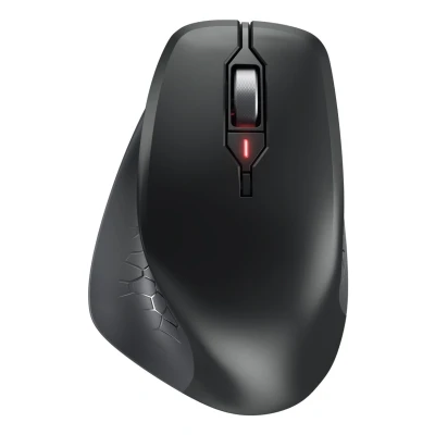 Afbeelding van CHERRY STREAM MOUSE COMFORT, Draadloze Ergonomische Muis met Rubberen Duimsteun, Speciaal voor Rechtshandigen, 2,4 GHz, 6 Fluisterstille Knoppen, Zwart
