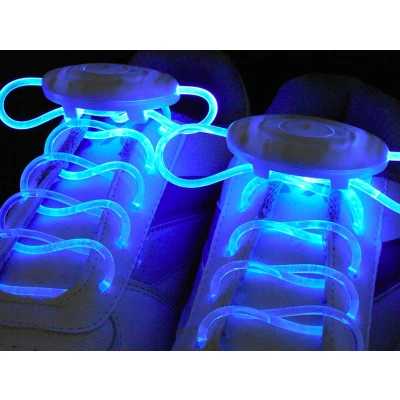 Afbeelding van OGS Lichtgevende veters Veiligheid Led RGB knipperende lampjes Blauw