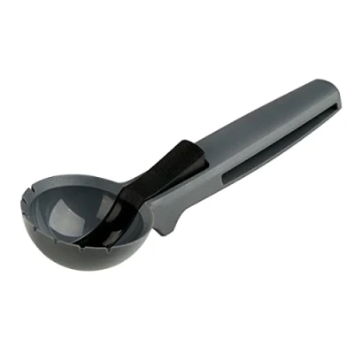 Afbeelding van Fackelmann 45917 IJsschep van kunststof met heffunctie de ijsballen, kunststof, zwart, 19 cm
