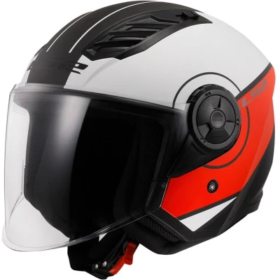 Afbeelding van LS2 OF616 AIRFLOW II COVER MATT WHITE RED 06 M Maat Helm