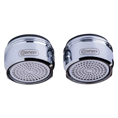 Afbeelding van Cornat Stralingsregelaar M24 x 1 AG waterbesparing tot 50% met afdichting geschikt voor standaard armaturen zilver van messing/beluchter/mengmondstuk / TECWS606, 2 stuks