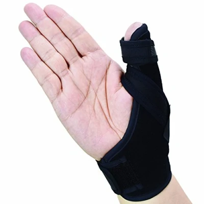 Afbeelding van duimspalk rechts voor links en rechts, artritis of verwondingen aan zachte weefsels, licht ademend, stabiliserend niet beperkend, Amerikaans solid product (maat l/xl)
