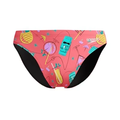 Afbeelding van Speedo Heren Print Beachstar Slip 5 cm kort, koraal zand, 28