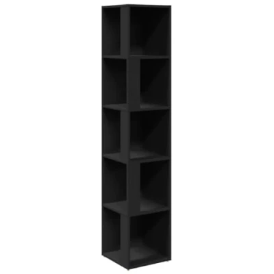 Afbeelding van vidaXL Hoekkast 33x33x164,5 cm spaanplaat zwart
