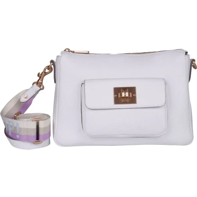 Afbeelding van JOOP! Leren Schoudertas Carino Jasmina Shoulderbag White Wit