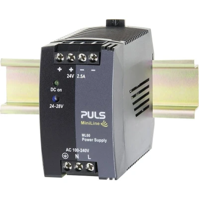 Afbeelding van PULS MiniLine ML60.242 DIN rail netvoeding 24 V/DC 2.5 A 60 W Aantal uitgangen: 1 x Inhoud: stuk(s)