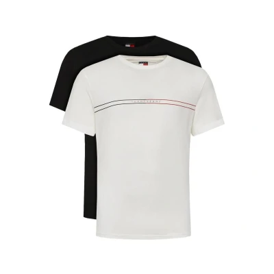 Afbeelding van Tommy Jeans Entry 2 PACK Tshirt print, Heren, Maat: 48, Ecru/black