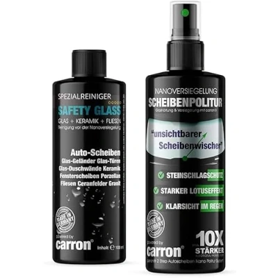 Afbeelding van Carron helder zicht nano verzegeling uitharding van voorruiten als steenslagbescherming + glasverzegeling regenafstotend onzichtbare ruitenwissers met pareleffect lotuseffect vuilafstotend Adventure Pack
