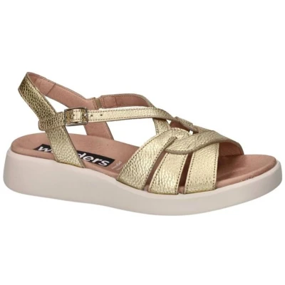 Afbeelding van Wonders Dames goud sandalen maat 37