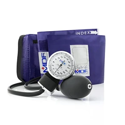 Afbeelding van MDF® Calibra® Aneroid bloeddrukmeter Professionele met bloeddrukmanchet voor volwassenen en Koffer Gratis Onderdelen Leven Programma Paars (MDF808M 08)