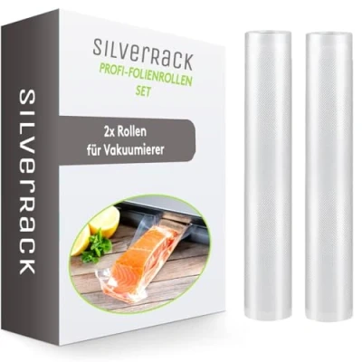 Afbeelding van SilverRack vacuümrollen voor vacumeermachine [2 rollen] in (30 x 600 cm) vacuümsealer folielasapparaat vacuümzakken Sous Vide