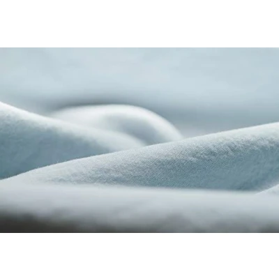Afbeelding van L1NK STUDIO Beddengoed 240 x 220 cm, dekbedovertrek, katoen, 100% (perkal 200 draden) voor bed 150 cm effen, babyblauw