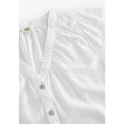 Afbeelding van Next Regular FIT Ruffle Sleeve Blouse, Dames, Maat: 34, White