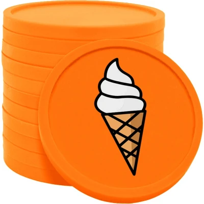 Afbeelding van CombiCraft softijs consumptiemunt Ø29mm oranje 100 stuks