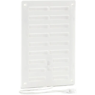 Afbeelding van Nedco ventilatierooster afsluitb. 150 x 220 mm m/trekkoord wit