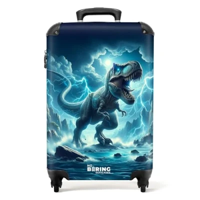 Afbeelding van NoBoringSuitcases.com® Kinder koffer jongen dino Reiskoffer kinderen jongens 55x35x25