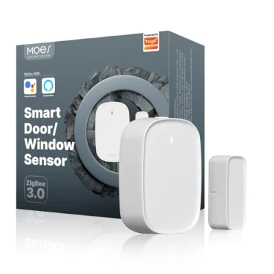 Afbeelding van MOES MOES/Tuya ZigBee Hub Smart deur en raamsensor, draadloze detector voor alarminstallatie, MOES/Smart Life/Tuya app, compatibel met Tuya apparaten, Alexa Google Assistant