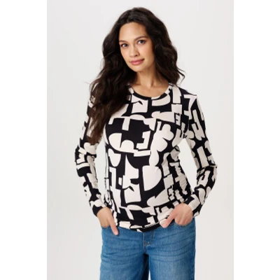 Afbeelding van Longsleeve Eura Monochrome All Over Print XS